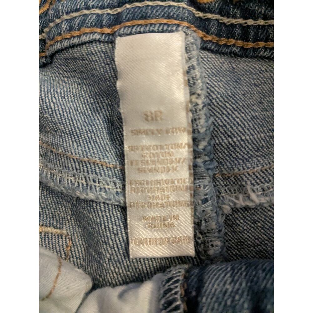 Justice Jean Shorts Girl's Size 8 Regular Blue Denim Stretch - Picture 4 of 9